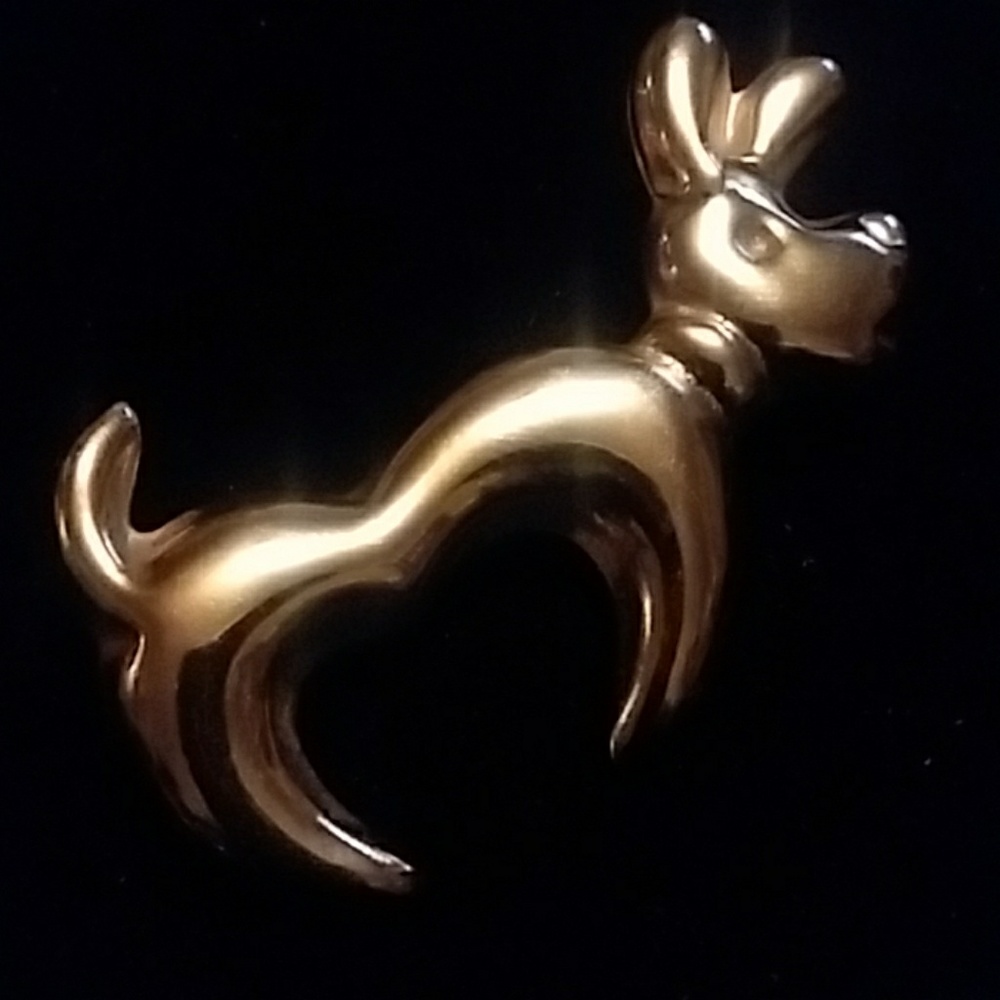 RARE  Sterling Silver Laton Mexico Dog Pin